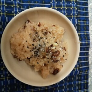 お赤飯、炊飯器で